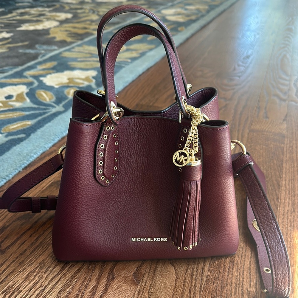 Michael Kors Burgundy Leather Handbag